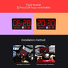 Compact LED Digital Display Time Voltmeter, Specification: 2 in 1 Temperature Red
