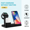 Q12 3 in 1 Quick Wireless Charger for iPhone, Apple Watch, AirPods and other Android Smart Phones(Black)