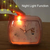 Cute Children Small Alarm Clock Bedside Night Light Clock(A306 Pink)