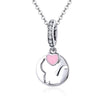 S925 Sterling Silver Cat Pendant DIY Bracelet Necklace Accessories, Style:Pendent + Chain