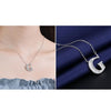 Women Fashion S925 Sterling Silver English Alphabet Pendant Necklace, Style:G