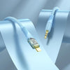 hoco UPA25 Transparent Exploration Version 8 Pin Digital Audio Conversion Cable, Length: 1m(Blue)