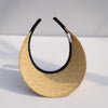 Straw Empty Top Peaked Cap For Ladies, Size: M (56-58cm)(Beige+Black)