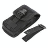 Multifunctional Molle System Waist Bag Outdoor Running Pockets for Mobile Phone under 5.5 inch(Black)