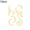 10 PCS Hot Stamping Waterproof Music Festival Face Tattoo Sticker(VS-009)