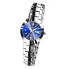 FNGEEN 5808 Women Fashion Steel Strap Quartz Watch Couple Watch(Stainless Steel Blue Surface)