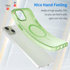 For iPhone 15 Plus MagSafe Frosted Translucent TPU + PC Full Coverage Phone Case(Green)