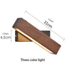 Simple Rotatable Bedside Bedroom Wall Lamp Warm Night Light, Size:31cm(Walnut)