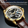 OLEVS 6661 Men Fashion Luminous Waterproof Mechanical Watch(White + Gold)