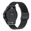 R6 1.32 inch Round Screen 2 in 1 Bluetooth Earphone Smart Watch, Support Bluetooth Call / Health Monitoring(Black Steel Strap)