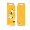 Borofone BX84 1m 2.4A USB to 8 Pin Rise Charging Data Cable(White)