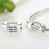 DIY Bracelet Beads Holding Hands Heart-to-heart S925 Sterling Silver Beads