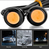 10 PCS 23mm 1.5W DC9-80V Motorcycle Eagle Eye Light Double Lens(Yellow Light)