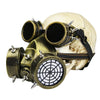 GM002 Halloween Dress Up Props Punk Style Gas Mask + Goggles Set(Gold)