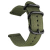 Washable Nylon Canvas Watchband, Band Width:20mm(Army Green with Black Ring Buckle)