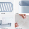 Bathroom Paste Wall-Mounted Plastic Storage Rack Geometric Shape Bathroom Rack, Specification: Carton Packaging(White)