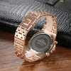 CAGARNY 6835 Men Simple Quartz Steel Band Watch(Rose Gold + White)