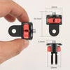 1/4 Inch Screw Converter Tripod Adapter for Sport Camera(Black and Red)