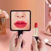 Simple Handheld HD Cosmetic Mirror Portable Handle Mirror, Style: Heart Yellow