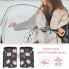 Winter Electric Vehicle Warm Waterproof Velvet Handle Cover(K Dog Black)