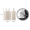 2 PCS SBT-148 USB-C / Type-C Male to USB 3.0 Female Zinc Alloy Adapter(Champagne Gold)
