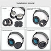 1 Pair Soft Earmuff Headphone Jacket with LR Cotton for BOSE QC2 / QC15 / AE2 / QC25 / QC35 (Yellow Blue)