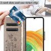 For Samsung Galaxy A56 5G Butterfly Flower Pattern Flip Leather Phone Case(Grey)