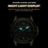 BINBOND B9696 Outdoor Calendar Luminous Waterproof Quartz Watch, Color: Full Gold-Black-Gold Nail