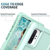 For Samsung Galaxy Note10+ 3 in 1 PC + TPU Phone Case with Ring Holder(Mint Green)