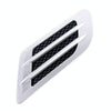 2 PCS Euro Style Plastic Decorative Air Flow Intake Turbo Bonnet Hood Side Vent Grille Cover With Self-adhesive Sticker(Silver)