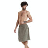 Adjustable Sticky Beach Towel Shower Room Men Wearable Bathrobe with Pockets, Size: L(Grey)