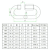 3 PCS 6mm 304 Stainless Steel Quick Connect Ring Runway Buckle