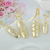 Diamond Nail Cap Jewelry Open Ring, Color: Gold Index Finger
