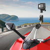 PULUZ Motorcycle Windshield Action Camera Mount Clip for GoPro Hero12 Black / DJI Osmo Action 4 / Insta360 X4 / Ace Pro and Other Action Cameras (Black)