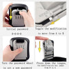 Wall-Mounted Key Code Box Construction Site Home Decoration Four-Digit Code Lock Key Box(Gray)