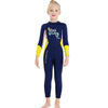 DIVE&SAIL Children Warm Swimsuit One-piece Wetsuit Long Sleeve Cold-proof Snorkeling Surfing Suit, Size: XXL(Yellow)