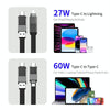 ENKAY ENK-CB134 4-in-1 60W USB-A / Type-C to 8 Pin / Type-C Nylon Braided Magnetic Fast Charging Data Cable, Cable Length:0.15m