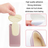 1pair 2 in 1 Half Size Forefoot Pad Anti-drop Sandal Heel Sticker(Black Silicon)