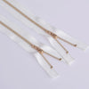 100 PCS No.3 Metal Copper Zipper Pants Placket Zipper, Specification: 14cm(Light Gold + White)