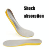 Shock Absorption Thickening Slow Rebound Soft and Comfortable Wicking Insole, Size:S(Yellow Bottom Suede Gray)