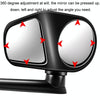 Car Auxiliary Mirror Multi-Function Wide-Angle Rear View Reversing Mirror(White Left)