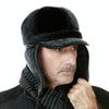 Autumn and Winter Imitation Mink Fur Warm Bombrt Hats Flight Cap for Middle-aged Men, Size:M56-58cm(Gray)