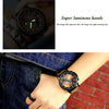 YAZOLE 322 Arabic Numerals Dial Sports Belt Watch Men Luminous Business Quartz Watch(Blue Tray Black Belt)