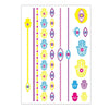 10 PCS Fluorescent Flower Arm Tattoo Sticker Face Sticker Waterproof Feather Tattoo Arm Tattoo Sticker(DKCS034)