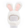 White Rabbit Cat Hat (M) - Soft Velvet, 31-36cm