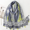 180 X 85cm  Women Cotton And Linen Scarf Retro Splicing Bohemian Printed Silk Shawl SL2310-017
