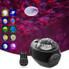 8W Planetary LED Aurora Bluetooth Projection Lights Remote Music Laser Lamp(Black)