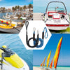 Pier Stainless Steel Clamp Boat Rope Accessories PWC Built-In Buffer Kayak Mooring Cable(Blue White Black)