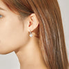 Heart-shaped Earrings Zircon Earrings Sterling Silver S925 Stud Earrings