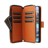 For Samsung Galaxy A34 Nine-card Slots Zipper Wallet Bag Leather Phone Case(Brown)